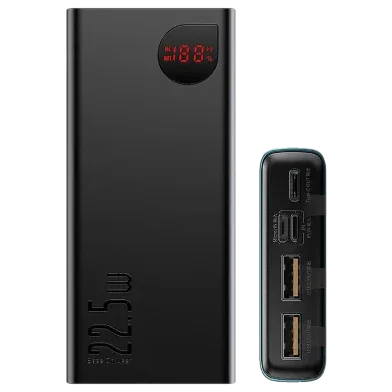 Baseus Adaman Metal Digital Display Quick Charge Power Bank - 20000mAh 22.5W - PPAD000101 - Rokomari product